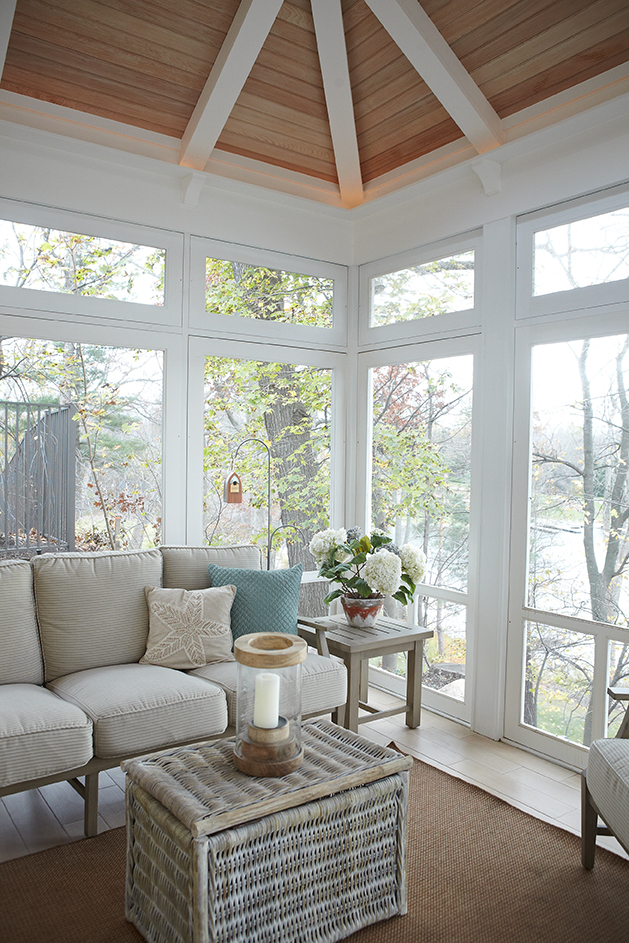 inside the sun room of a gorgeous mansion home