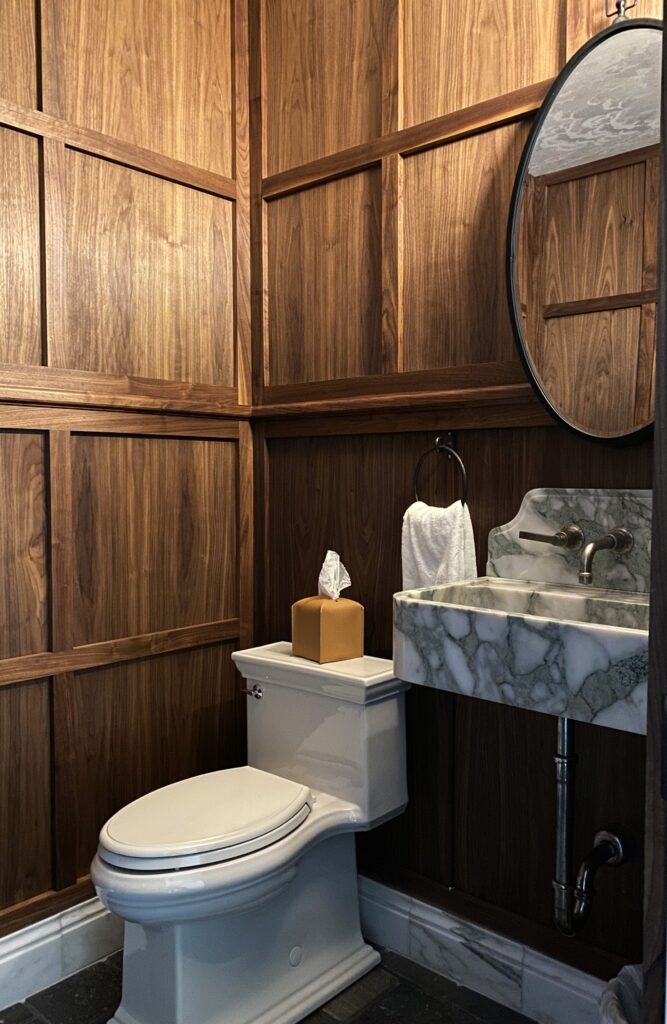 interior design firm millwork in bathroom 